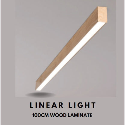 Premium Linear Wood Laminate Surface Ceiling Light Long 4HOME SINGAPORE - 4HOME