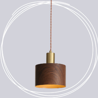 Premium Wooden Print Japanese Design E27 Pendant Light 4HOME SINGAPORE - 4HOME