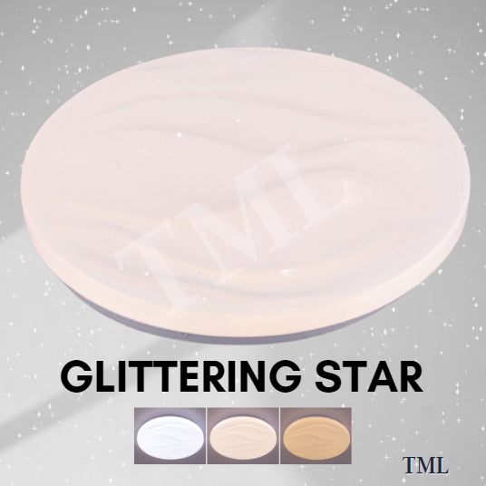 Premium Glittering Star LED Ceiling Light Tritone Hamburger 4HOME SINGAPORE - 4HOME