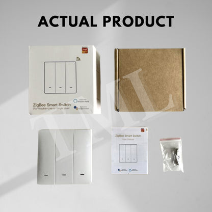 Zigbee WiFi Smart Wall Light Switch 1G 2G 3G 20A Push Button No Neutral No Capacitor Smart life Alexa Google Home 4HOME SINGAPORE - 4HOME