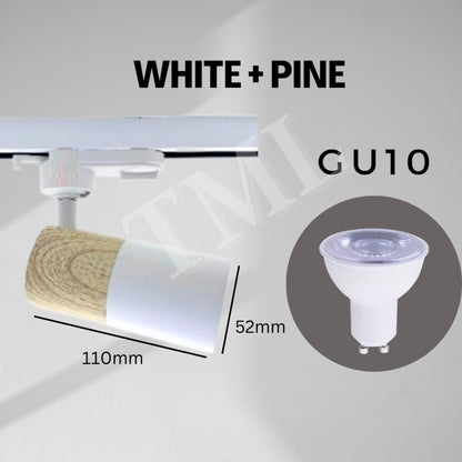 Japanese Wood Pine Oak Walnut Print GU10 Track Holder Track Light 4HOME SINGAPORE - 4HOME