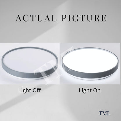 Premium Space Grey Minimalist LED Ceiling Light 36W 96W Hamburger 4HOME SINGAPORE - 4HOME