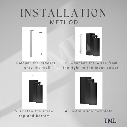 [SG Seller] Premium Black White LED Wall Light Nordic Spotlight For Bedside Hotel Modern Rotation 4HOME SINGAPORE - 4HOME