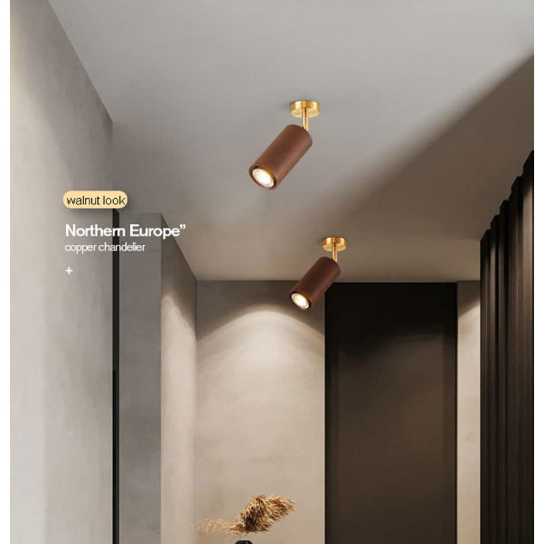 Premium Japanese Wooden Spotlight Track Light Set Wall Light Bedside 7W Tri-tone 4HOME SINGAPORE - 4HOME