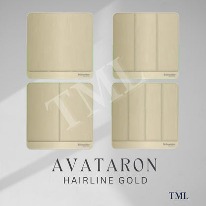 [SG Seller] Schneider AvatarON 1Gang 2Gang 3Gang 4Gang 16AX Switch White Dark Grey Dark Wood Wine Gold Hairline Gold 4HOME SINGAPORE - 4HOME