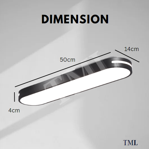 Nordic Rectangular Linear Pod Led Ceiling Light 24W 32W Corridor Balcony Service Yard Bathroom 4HOME SINGAPORE - 4HOME