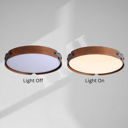 Premium LUX Dark Wood Walnut Real Wood Ceiling Light Bedroom Living Room Kitchen 4HOME SINGAPORE - 4HOME
