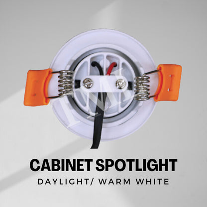 Mini Cabinet Display Shelving Wardrobe recessed spotlight for low height space 3W Daylight Warm White 4HOME SINGAPORE - 4HOME