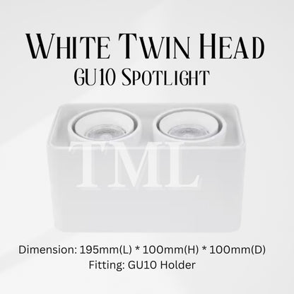 Premium 360 degree Halo Surface GU10 LED Spotlight Single Head Square Double Head Rectangular 4HOME SINGAPORE - 4HOME