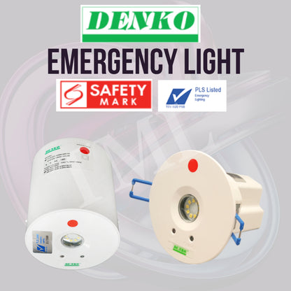 DENKO Emergency Light UFO EmLED - 12NM EASI LED Surface and Recessed 4HOME SINGAPORE - 4HOME